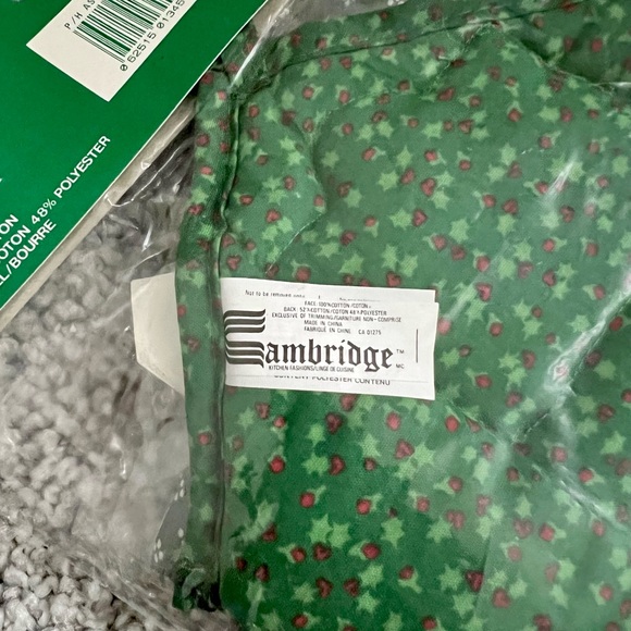 Two Fabric Potholders Christmas Homespun Look Dinner Table Trivet Kitchen Decor - Picture 9 of 10